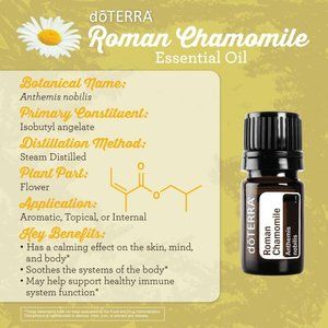 Roman Chamomile Essential Oil  5 ml doterra NEW! NEVER OPENED!